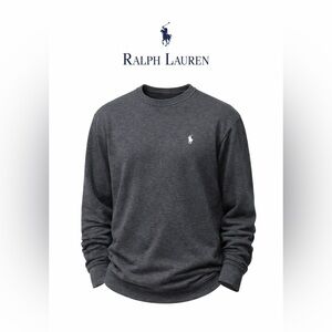 Polo Ralph Lauren Gray Waffle Knit Long Sleeve Sleepwear Shirt M